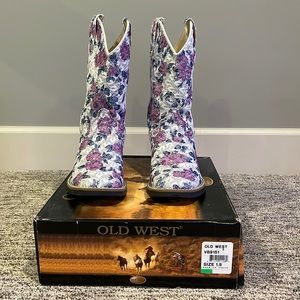 Little Girls Cowboy boots Lace & sparkle 1.5 EUC